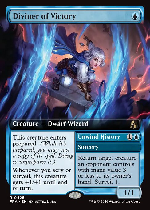 FRA-425 Diviner of Victory // Unwind History (Extended Art) | Rare (EN)