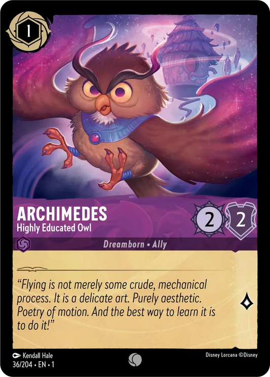 Set 1-036 | Archimedes - Highly Educated Owl |  Common