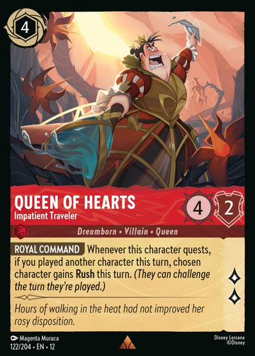 Set12-122 | Queen of Hearts – Impatient Traveler | Rare | Foil