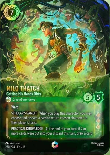 Set12-230 | Milo Thatch – Getting His Hands Dirty | Super Rare | Foil