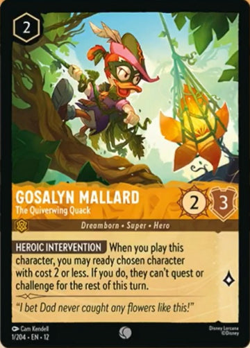 Set12-001 | Gosalyn Mallard – The Quiverwing Quack | Common | Non-Foil
