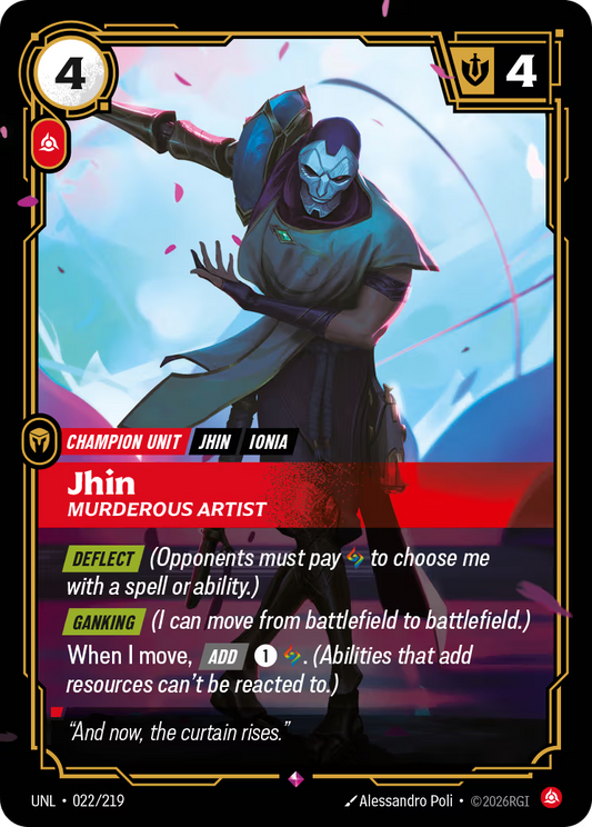 UNL-022/219 Jhin - Murderous Artist | Rare