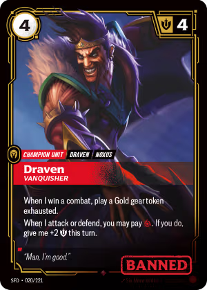 SFD-020/221 | Draven, Vanquisher | Rare