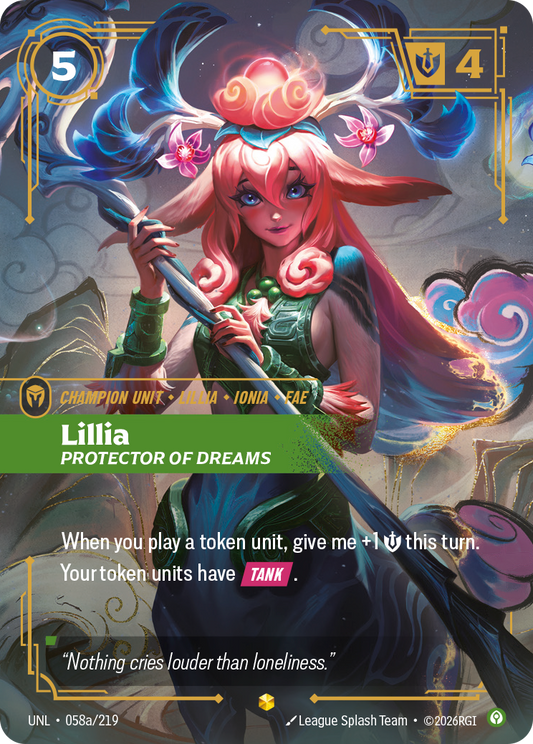 UNL-058a/219 Lillia - Protector of Dreams (Alternate Art) | Showcase