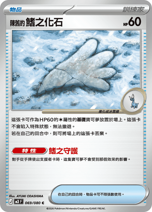 M3F 069/080 | 陳舊的鰭之化石 | C | CT