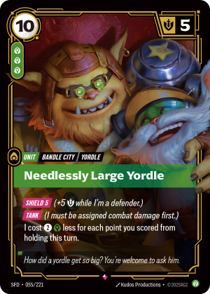 SFD-055/221 | Needlessly Large Yordle | Rare
