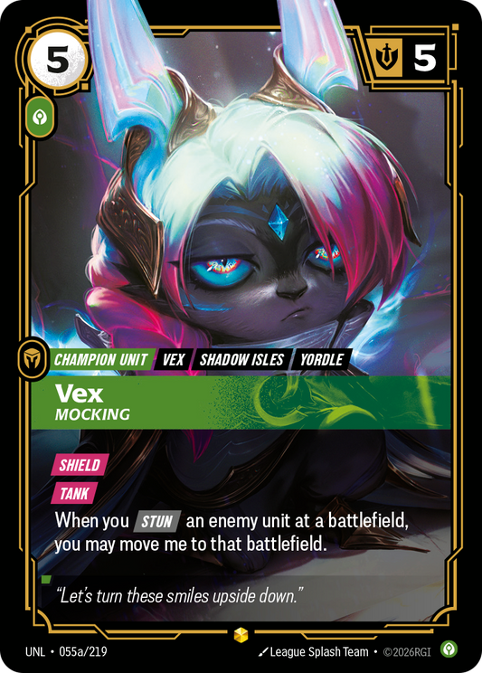 UNL-055a/219 Vex - Mocking (Alternate Art) |Showcase