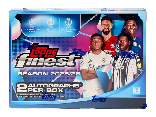 Topps Finest UEFA Champions League Season 2025/26 Soccer | Hobby Box | Display