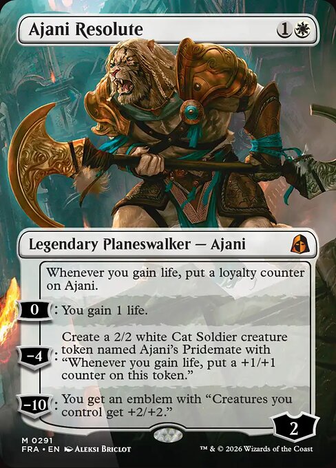 FRA-291 Ajani Resolute (Borderless) | Mythic (EN)