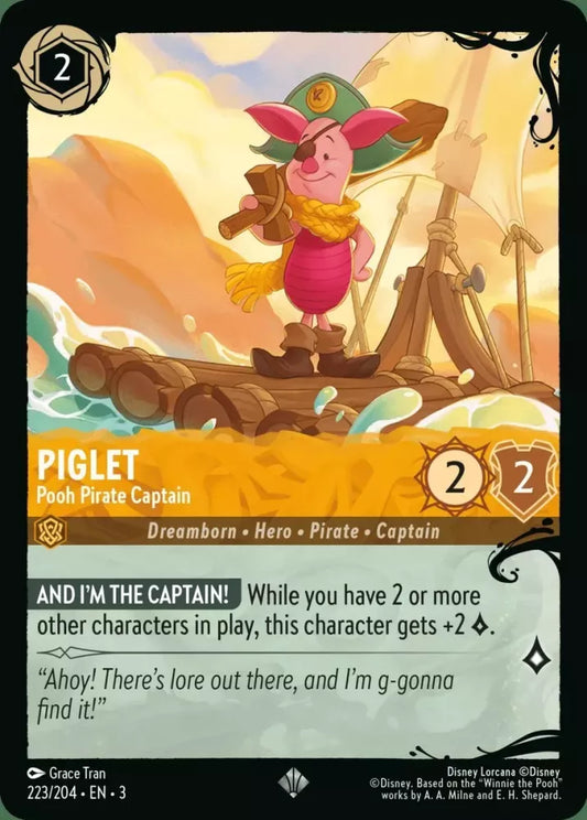Set 3-223 | Piglet - Pooh Pirate Captain | Super Rare