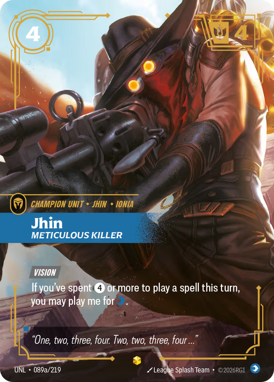 UNL-089a/219 Jhin - Meticulous Killer (Alternate Art) | Showcase