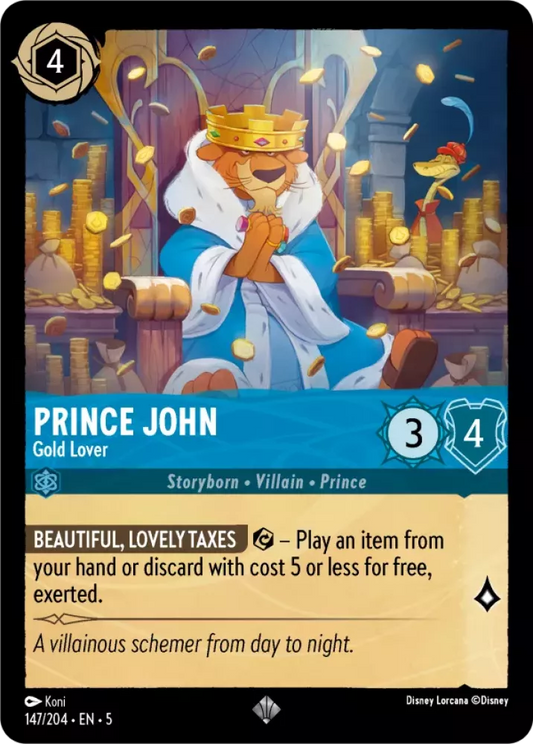 Set 5-147 | Prince John - Gold Lover | Super Rare
