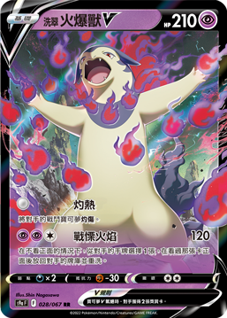 S9aF 028/067 洗翠火爆獸V | RR