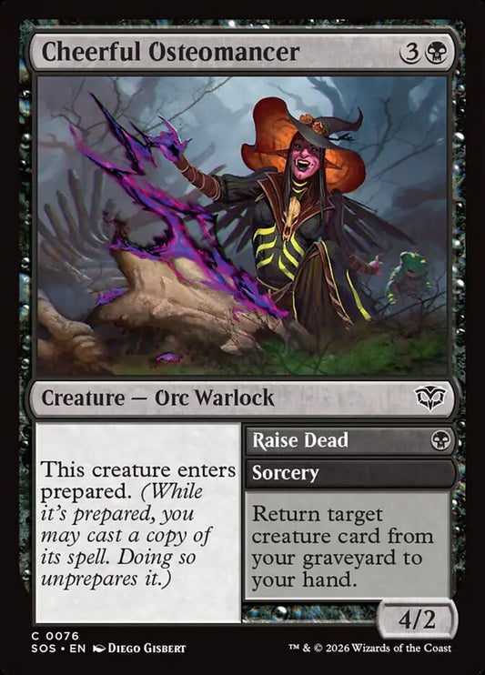 SOS-076  Cheerful Osteomancer // Raise Dead -EN- C (Non-Foil)