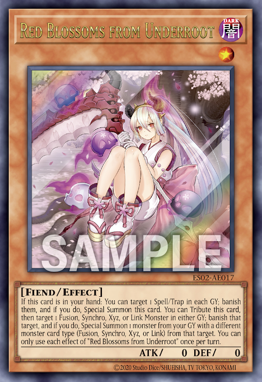 ES02-AE017 Red Blossoms from Underroot  | UR