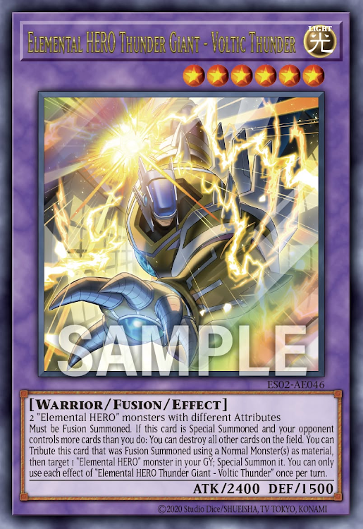 ES02-AE046 Elemental HERO Thunder Giant - Voltic Thunder  | UR
