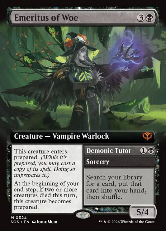 SOS-324  Emeritus of Woe // Demonic Tutor -EN- M (Non-Foil)
