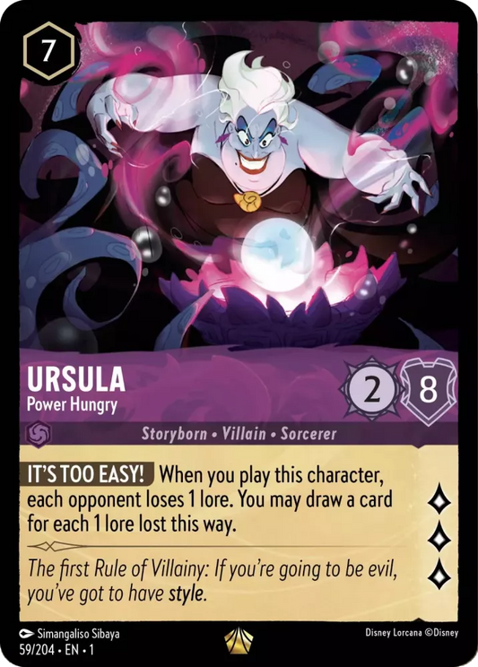 Set 1-059 | Ursula - Power Hungry |  Legendary