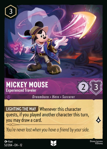 Set12-052 | Mickey Mouse – Experienced Traveler | Uncommon | Foil