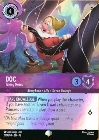 Set12-210 | Doc – Taking Notes | Uncommon | Foil