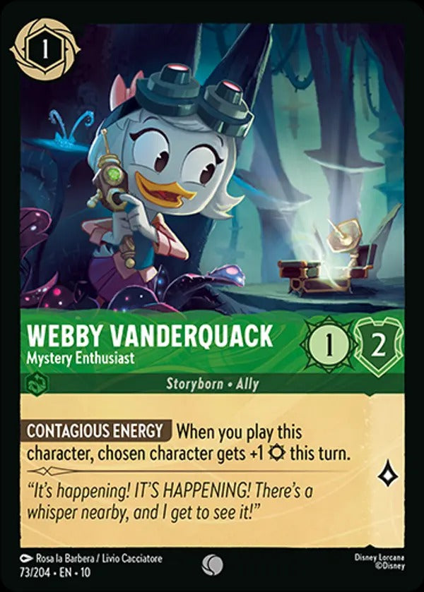 Set 10-073 | Webby Vanderquack - Mystery Enthusiast | Common