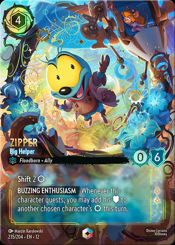 Set12-235 | Zipper – Big Helper | Super Rare | Foil