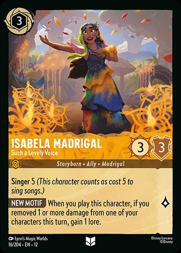 Set12-016 | Isabela Madrigal – Such a Lovely Voice | Uncommon | Foil