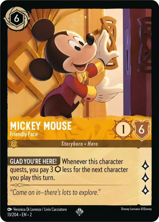 Set 2-013 | Mickey Mouse - Friendly Face | Super Rare