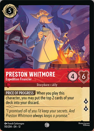 Set12-110 | Preston Whitmore – Expedition Financier | Common | Foil
