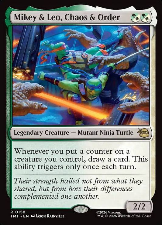 TMT-158 Mikey & Leo, Chaos & Order | Rare (EN)