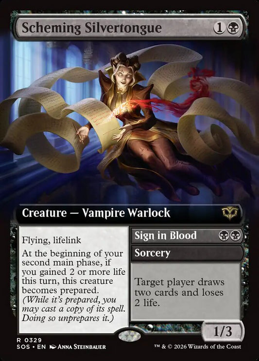 SOS-329 Scheming Silvertongue // Sign in Blood -EN- R (Foil)
