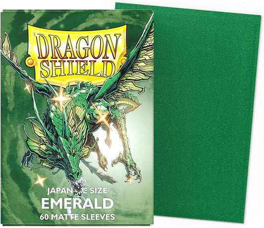 Dragon Shield - 60 Matte Sleeves - Emerald - Japanese Size