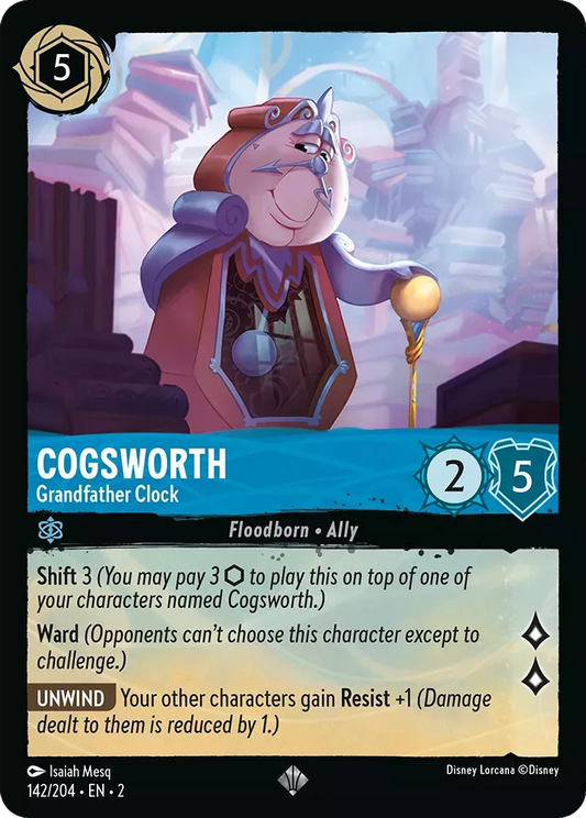 Set 2-142 | Cogsworth - Grandfather Clock | Super Rare