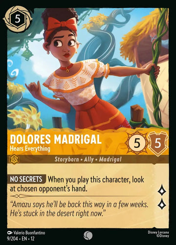 Set12-009 | Dolores Madrigal – Hears Everything | Common | Foil