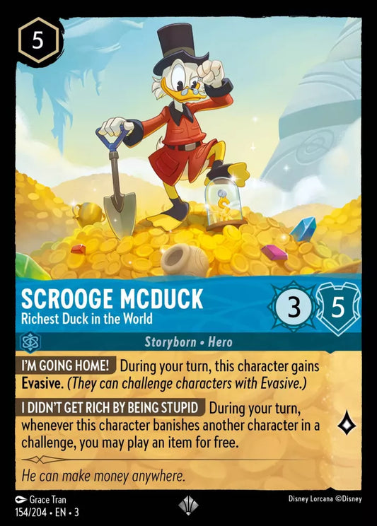Set 3-154 | Scrooge McDuck - Richest Duck in the World | Super Rare