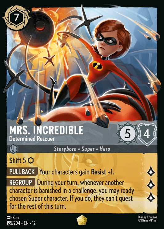 Set12-195 | Mrs. Incredible – Determined Rescuer | Legendary | Foil