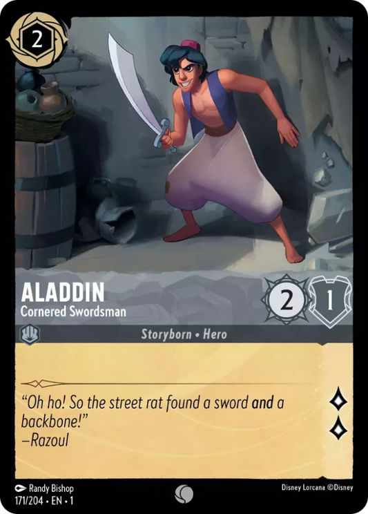 Set 1-171 | Aladdin - Cornered Swordsman |  Common