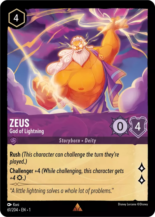 Set 1-061 | Zeus - God of Lightning |  Rare