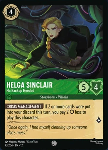 Set12-073 | Helga Sinclair – No Backup Needed | Common | Foil