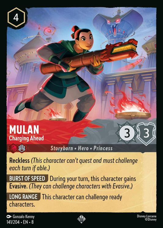 Set 8-141 | Mulan - Charging Ahead | Super Rare