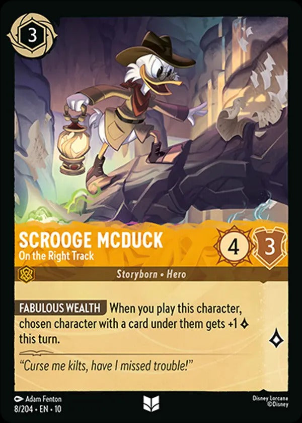 Set 10-008 | Scrooge McDuck - On the Right Track | Uncommon