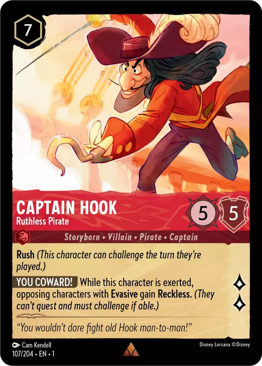 Set 1-107 | Captain Hook - Ruthless Pirate |  Rare