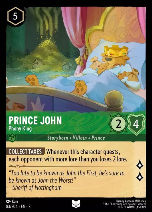 Set 3-083 | Prince John - Phony King | Uncommon