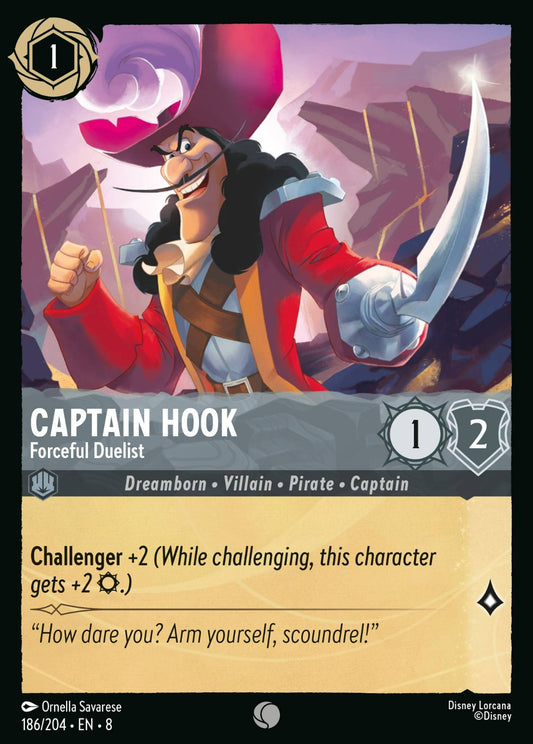 Set 8-186 | Captain Hook - Forceful Duelist | Common