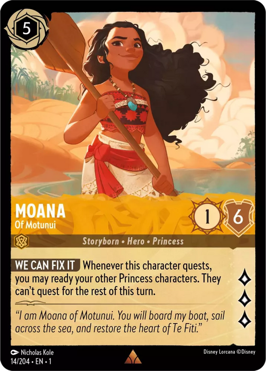 Set 1-014 | Moana - Of Motunui |  Rare