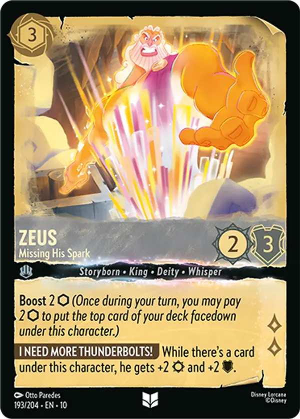 Set 10-193 | Zeus - Missing His Spark | Uncommon