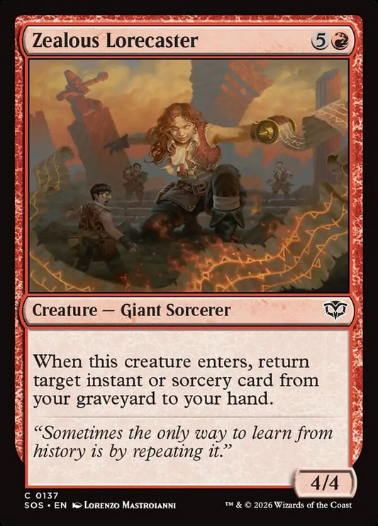 SOS-137  Zealous Lorecaster -EN- C (Non-Foil)