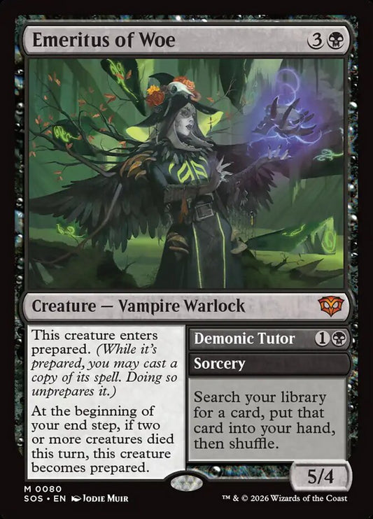 SOS-080  Emeritus of Woe // Demonic Tutor -EN- M (Non-Foil)