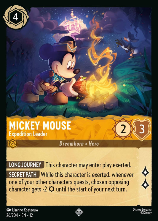 Set12-026 | Mickey Mouse – Expedition Leader | Super Rare | Non-Foil