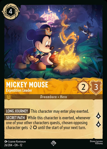 Set12-026 | Mickey Mouse – Expedition Leader | Super Rare | Foil